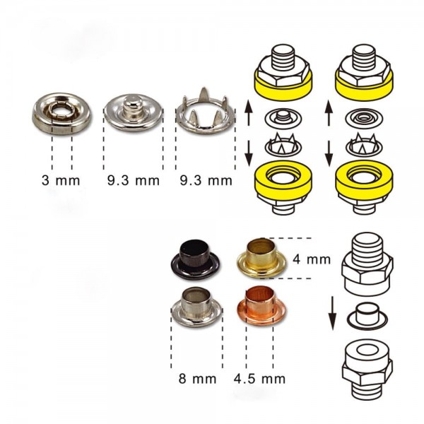 Alicate de Ilhós e Botão