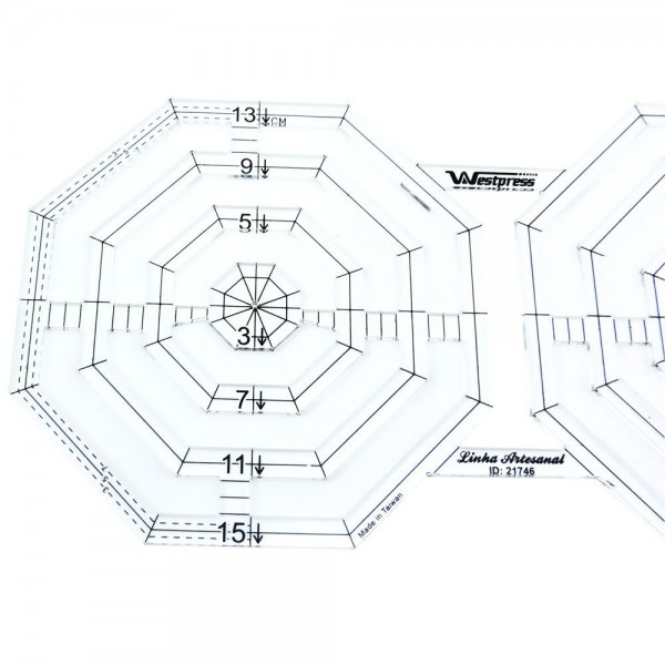 Régua Octógono 15 x 16  