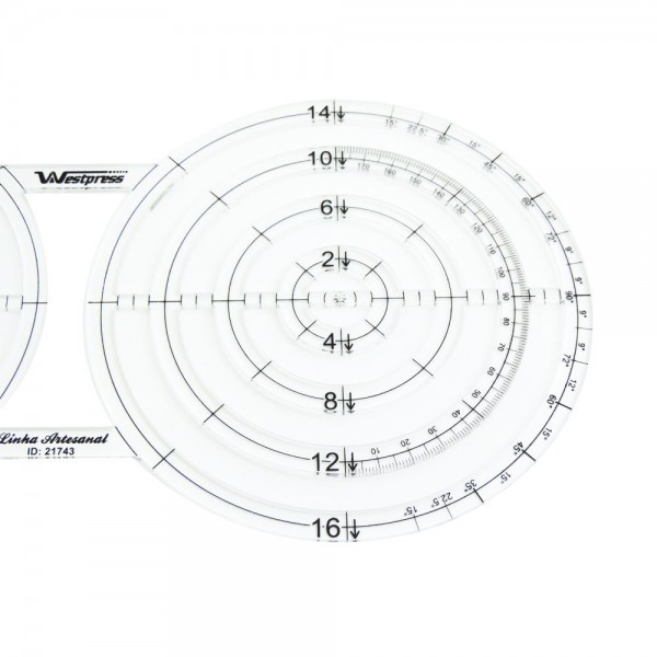 Régua Círculos 15 x 16  