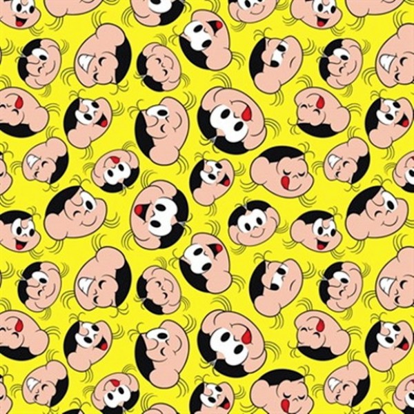 Tecido Estampado Turma da Mônica (Magali fundo Amarelo)