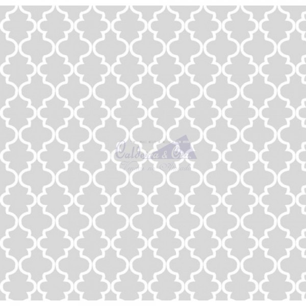 Tecido Estampado Ana (Cinza)