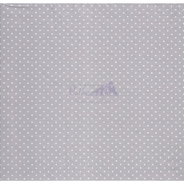 Tecido Estampado Poá (Cinza Com Branco)