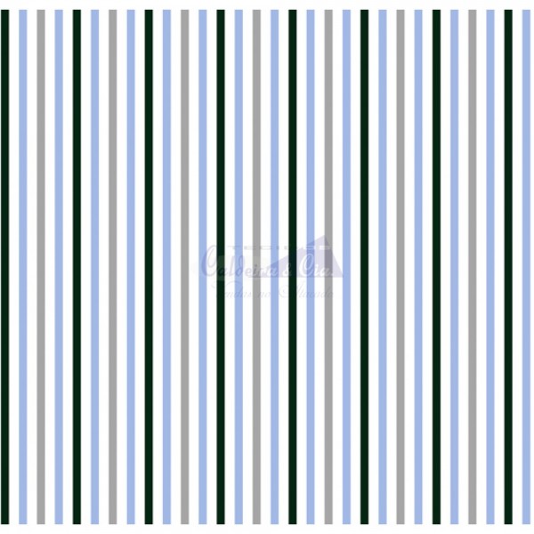 Tecido Estampado Stripe (Azul Com Cinza)