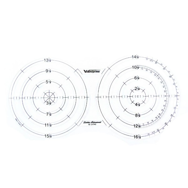 Régua Círculos 15 x 16  