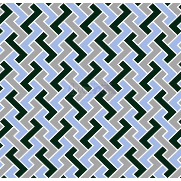 Tecido Estampado Tetris (Azul Com Cinza)